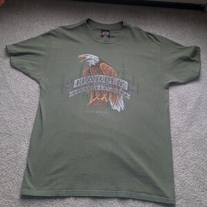 Harley-Davidson Olive Green Eagle Graphic Tee